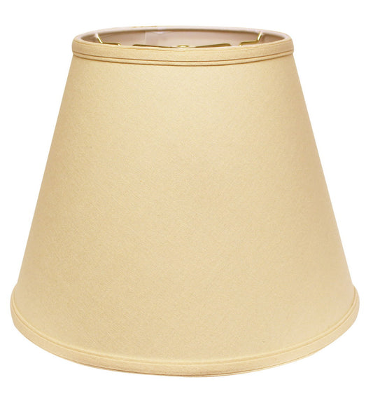 Deep Empire Hardback Lampshade, Beige Linen Fabric, 10" x 18" x 13"