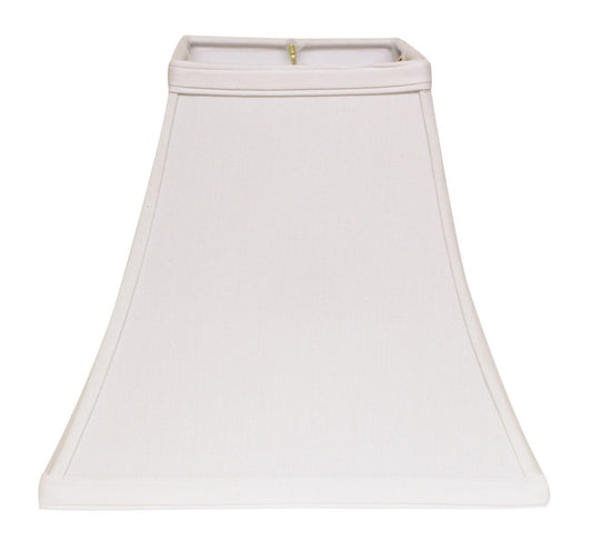 Slant Square Bell Hardback Lampshade with Washer Fitter, White