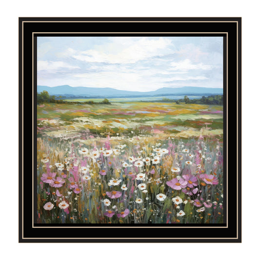 "Pastel Wildflowers" by Heidi Kuntz, Ready to Hang Framed Print, Black Frame