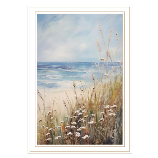 "Sea Breeze Blooms" by Heidi Kuntz, Ready to Hang Framed Print, White Frame