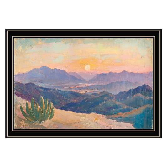 "Desert Hike View" by Heidi Kuntz, Ready to Hang Framed Print, Black Frame