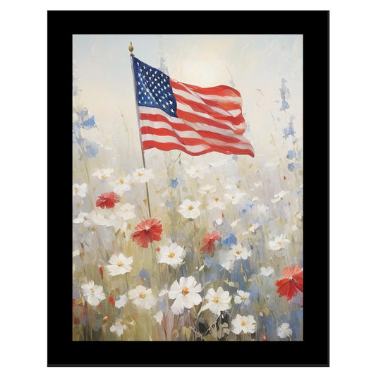 "Freedom Waves" by Jo Moulton , Ready to Hang Framed Print, Black Frame