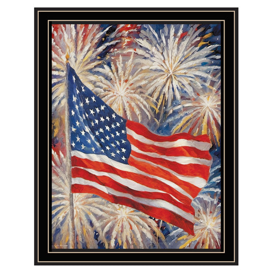 "Freedom Skies" by Jo Moulton , Ready to Hang Framed Print, Black Frame