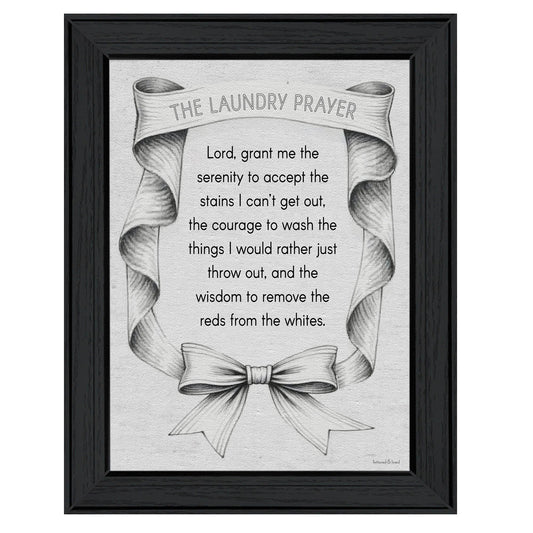 "The Laundry Prayer" by Lettered & Lined, Ready to Hang Framed Print, Black Frame