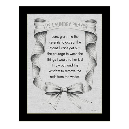 "The Laundry Prayer" by Lettered & Lined, Ready to Hang Framed Print, Black Frame