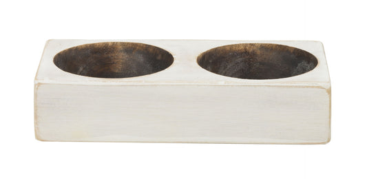 Luxury Living Furniture 2 Hole Cheese Mold White Candle Holder, Wooden Candlestick holders, Candle Holders for Table Centrepieces, Candle Sticks Holder DŽcor