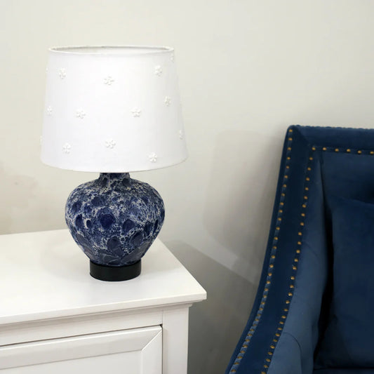Ceramic Table Lamp/Fabric Shade with UNO Standard