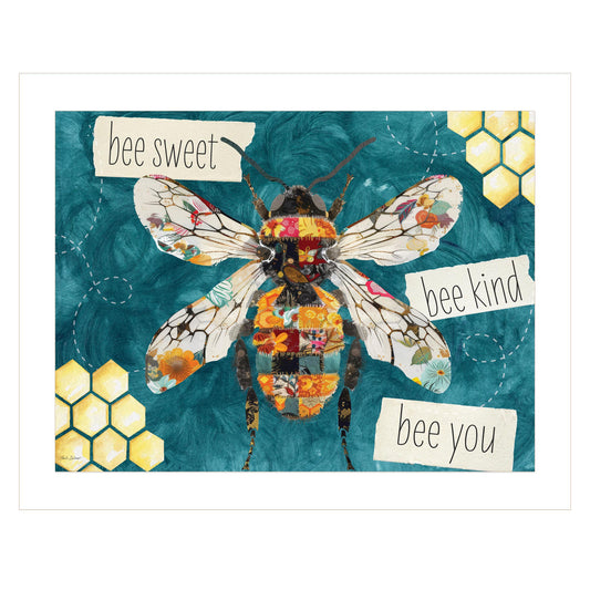 "Be Sweet Inspirational" by Nicole DeCamp , Ready to Hang Framed Print, White Frame