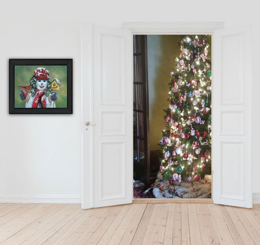 "Snow Sister" by Kim Norlien, Ready to Hang Framed Print, Black Frame