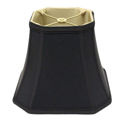 Square Bell Softback Lampshade, Black with Bronze Lining, 5"x13"x10"