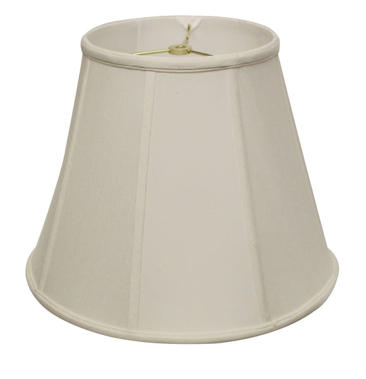 Cloth & Wire Deep Empire Softback Lampshade with Washer Fitter, White Natural Fabric Lampshade for Table Lamps, 9" Top x 18" Bottom x 13" Height