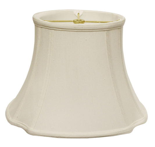 Inverted Oval Softback Lampshade, White Fabric, 9" x 15" x 10"