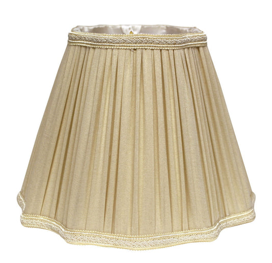 Slant Inverted Corners Fancy Square Pleated Softback Lampshade with Washer Fitter, Taupe