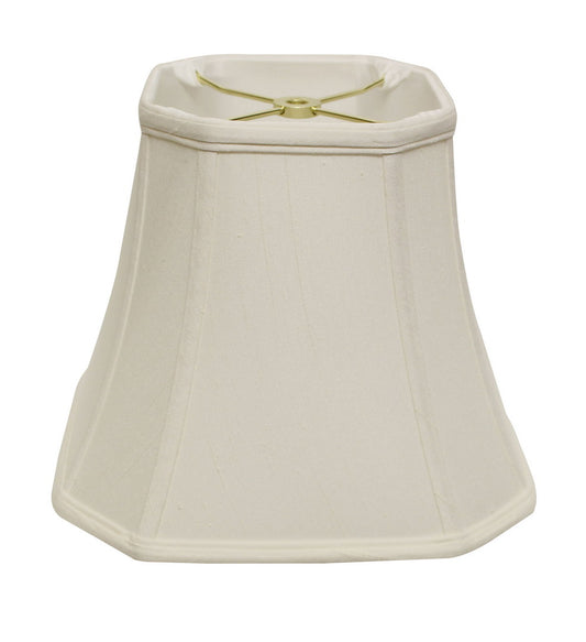 Slant Cut Corner Square Bell Softback Lampshade with Washer Fitter, White