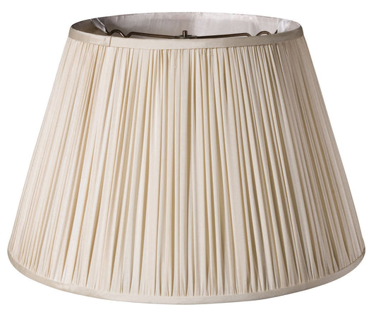 Pencil Pleat Softback Lampshade with Washer Fitter, Magnolia, 11.5"x18"x11.5"
