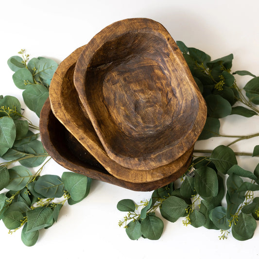 Petite Wood Bowl (9-10") Handmade in Mexico, Natural