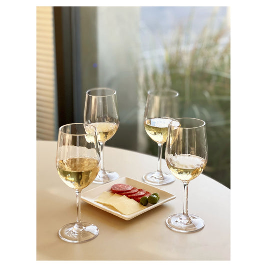 Tritan Hammer Wine Glasses Set of 4, 12oz, Clear