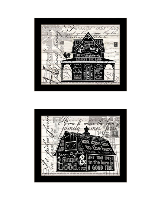 Trendy Decor 4U ÒTry Reading this House and Barn!Ó Framed Wall Art for Living Room, Wall Art Print for Home Decor, Bedroom Wall Art by Cindy Jacobs