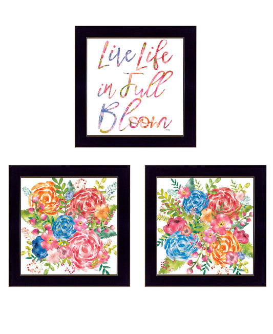 Trendy Decor 4U ÒLive Life in FULL Bloom!Ó Framed Wall Art for Living Room, Wall Art Print for Home Decor, Bedroom Wall Art by Heidi Kuntz