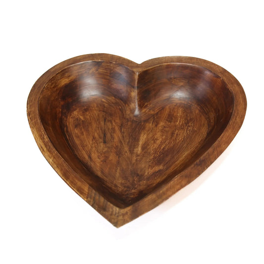 Food Safe Large Wood Heart Bowl