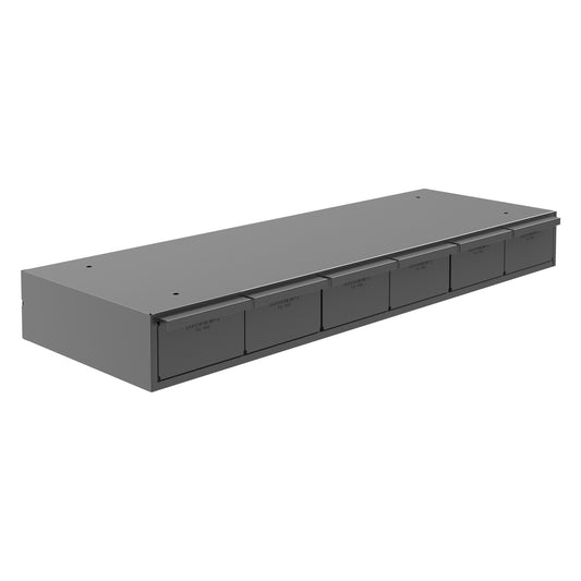 Durham Mfg 6-Drawer Steel Storage Cabinet, 11-5/8" Deep, Gray