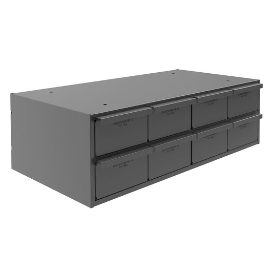 Durham Mfg 8-Drawer Steel Storage Cabinet, 11-5/8" Deep, Gray