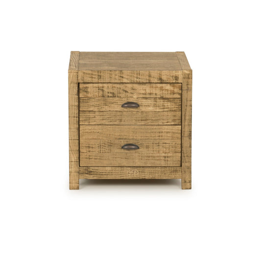 Yes4wood Solid Wood Night Stand, Bedside Table, End Table, Desk with Drawers for Living Room, Bedroom (Walnut)