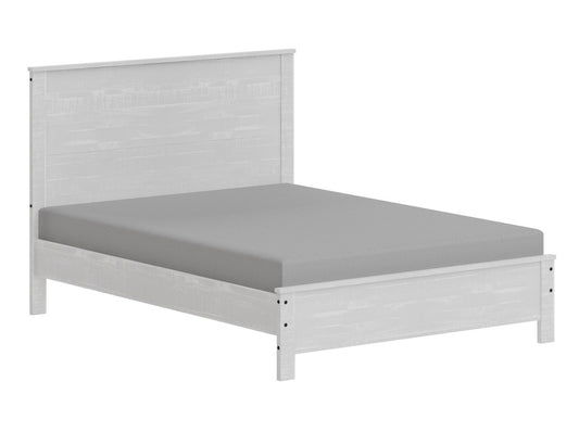 Yes4Wood Albany White Solid Wood Twin Bed Frame with Headboard