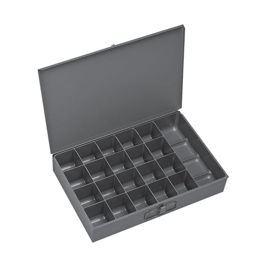 Durham Mfg Large Steel Compartment Box, 21 Compartments (Individual), Gray