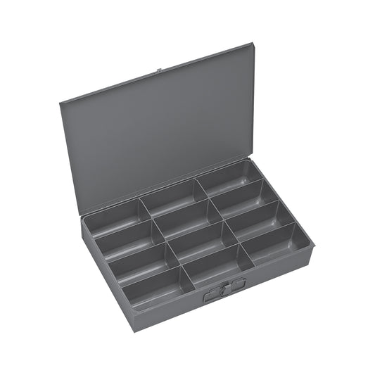 Durham Mfg Large Steel Compartment Box, 12 Compartments (Individual), Gray