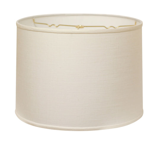Slant Retro Drum Hardback Lampshade with Washer Fitter, White, 13" x 13" x 9.5"