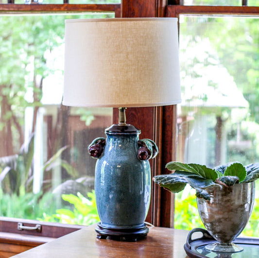 Slant Retro Drum Hardback Lampshade with Washer Fitter, Beige, 16" x 16" x 11"
