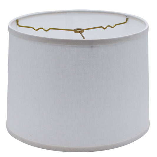 Slant Retro Drum Hardback Lampshade with Washer Fitter, White
