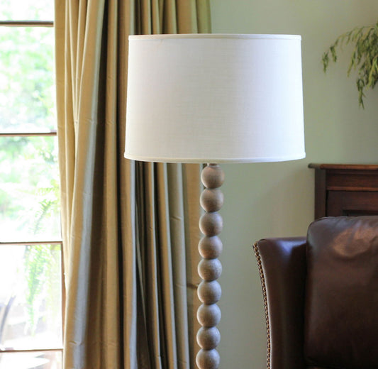 Slant Retro Drum Hardback Lampshade with Washer Fitter, White