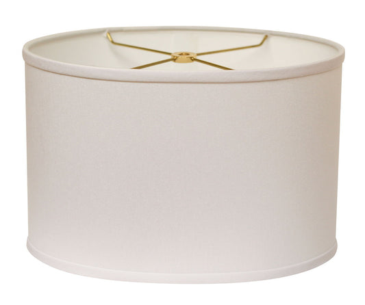 Slant Retro Oval Hardback Lampshade with Washer Fitter, White