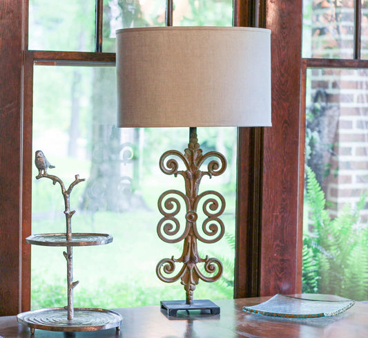 Slant Retro Oval Hardback Lampshade with Washer Fitter, Heather, 10" x 16" x 10"
