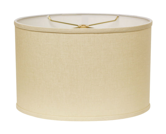 Slant Retro Oval Hardback Lampshade with Washer Fitter, Beige
