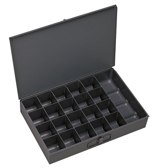 Durham Mfg Small Steel Compartment Box, 21 Compartments (Individual), Gray