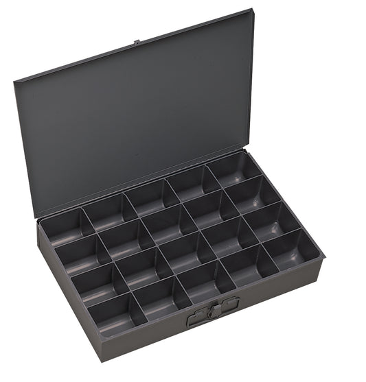Durham Mfg Small Steel Compartment Box, 20 Compartments (Individual), Gray