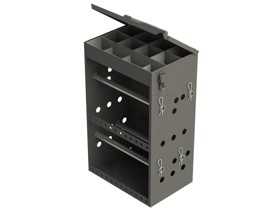 Durham Mfg Wire Storage Cabinet, 12 Compartments, Gray