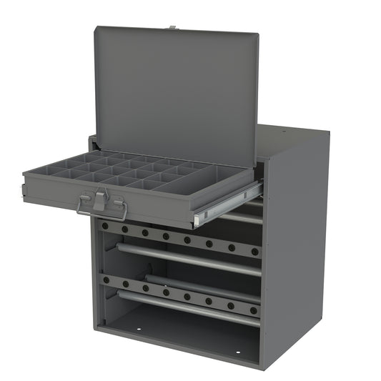 Durham Mfg Wire & Terminal Storage Cabinet, 20 Compartments, Gray