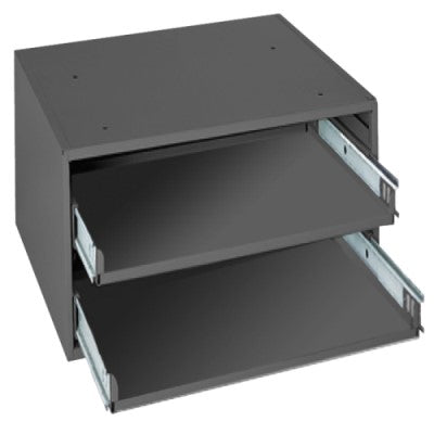 Durham Mfg Slide Rack for 2 Compartment Boxes, Gray