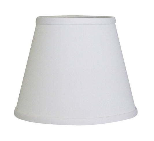Slant Empire Hardback Lampshade with Bulb Clip, White