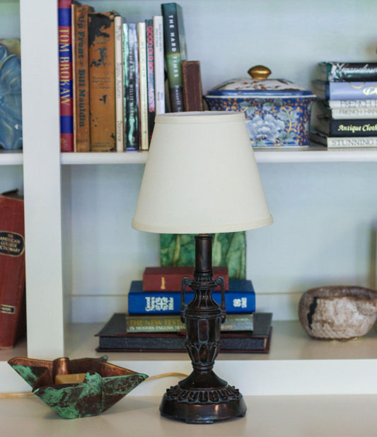 Slant Empire Hardback Lampshade with Bulb Clip, Egg, 10" x 10" x 7.5"