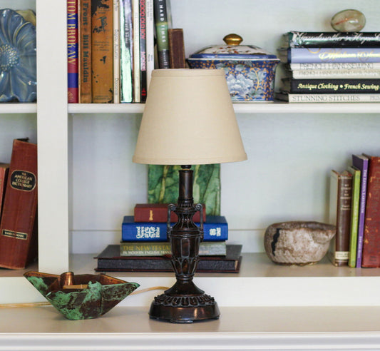 Slant Empire Hardback Lampshade with Bulb Clip, Beige, 10" x 10" x 7.5"