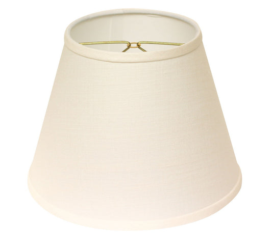 Slant Empire Hardback Lampshade with Bulb Clip, White