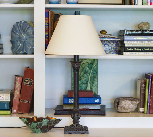 Slant Empire Hardback Lampshade with Washer Fitter, Egg, 12" x 12" x 8"