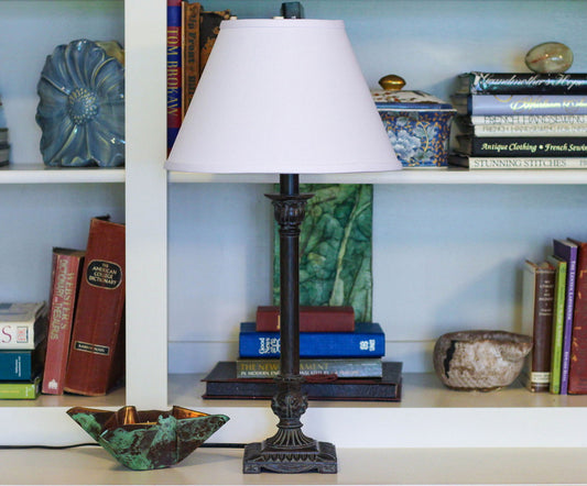 Slant Empire Hardback Lampshade with Washer Fitter, White