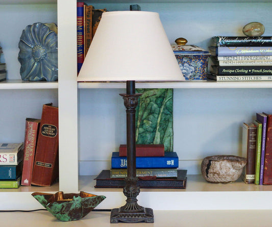 Slant Empire Hardback Lampshade with Washer Fitter, White, 12" x 12" x 8"