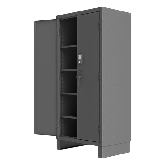 Durham Mfg Access Control Cabinet, 4 Shelves, Gray
